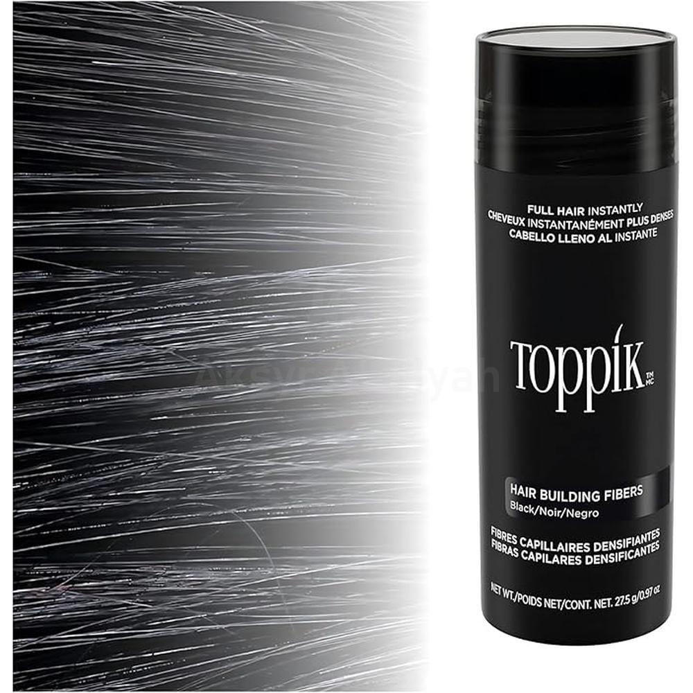 TOPPIK HAIR BUILDING FIBERS BLACK 55G #13958 1
