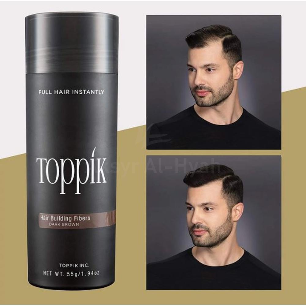 TOPPIK HAIR BUILDING FIBERS DARK BROWN 55G #13959 1