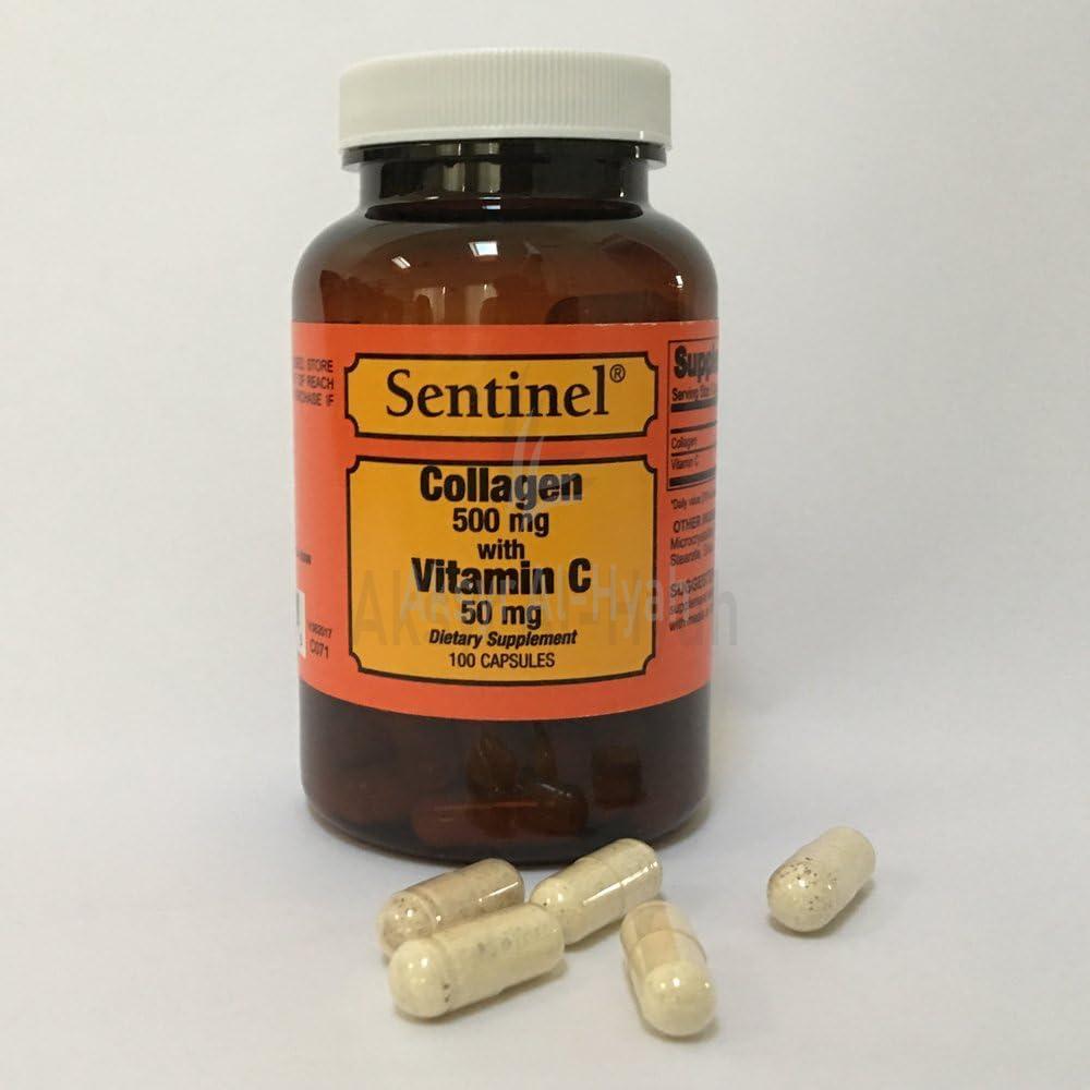 SENTINEL COLLAGEN 500MG W/ VIT.C 50MG CAP 100'S