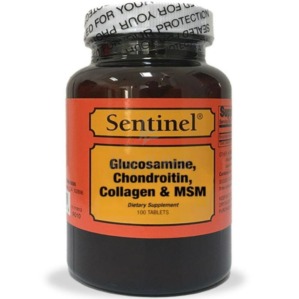 SENTINEL GLUCOSAMIN CHOND.W/COLLAGEN&MSM CAP 100'S