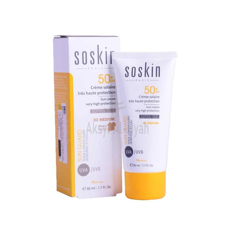 SOSKIN SUN CREAM VHP SPF50+ 02 MEDIUM TINT 50ML #64032