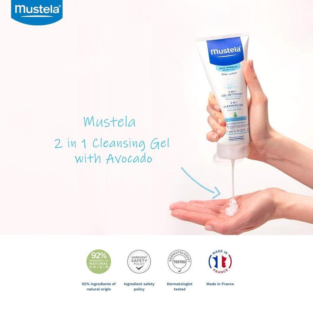 MUSTELA 2 IN 1 HAIR&BODY CLEANSING GEL 200ML #43952 1