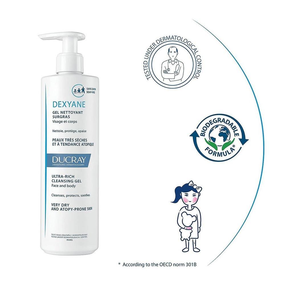 DUCRAY DEXYANE U/RICH CLEANSING GEL 400ML #575011 1