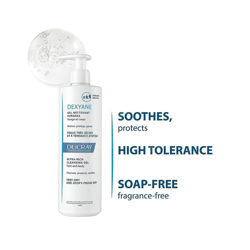 DUCRAY DEXYANE U/RICH CLEANSING GEL 400ML #575011 4
