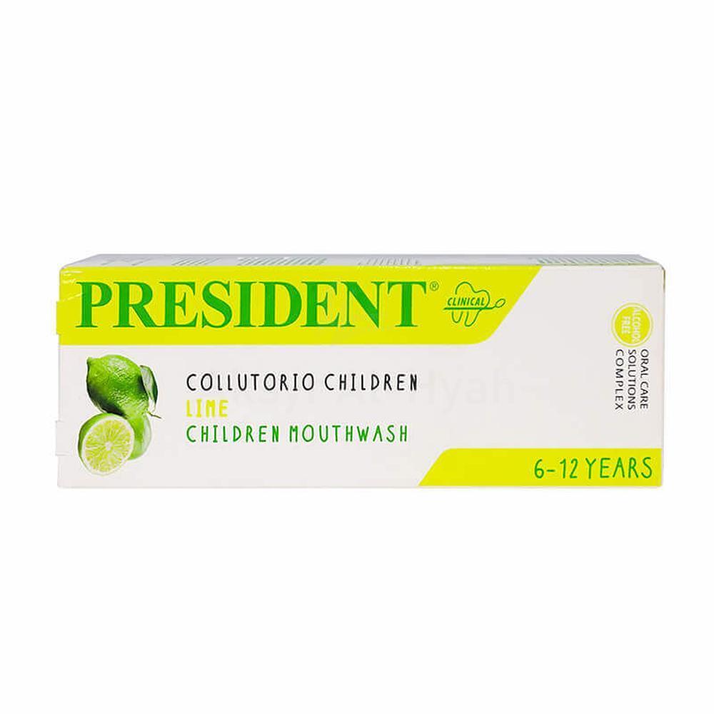 PRESIDENT 6-12 YRS CHILDREN LIME MOUTH WASH 200ML 1