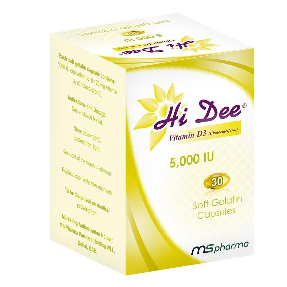 HI DEE VIT.D3 5000 IU SOFTGELS 30'S #52760