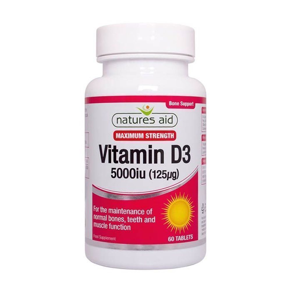NAT.AID VITAMIN D3 5000 I.U. TAB 60'S 1