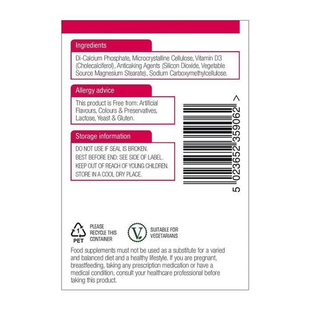 NAT.AID VITAMIN D3 5000 I.U. TAB 60'S 3
