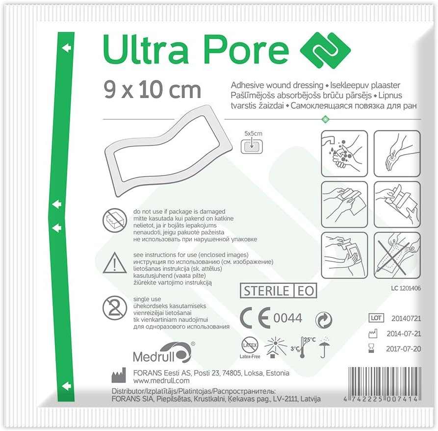 MEDRULL ULTRA PORE WOUND DRESSING 9 X 10 PATCH 25'S 1