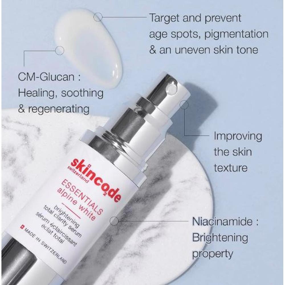 SKINCODE ALPINE WHITE BRIGHT.CLARITY SERUM 30ML #1602 3