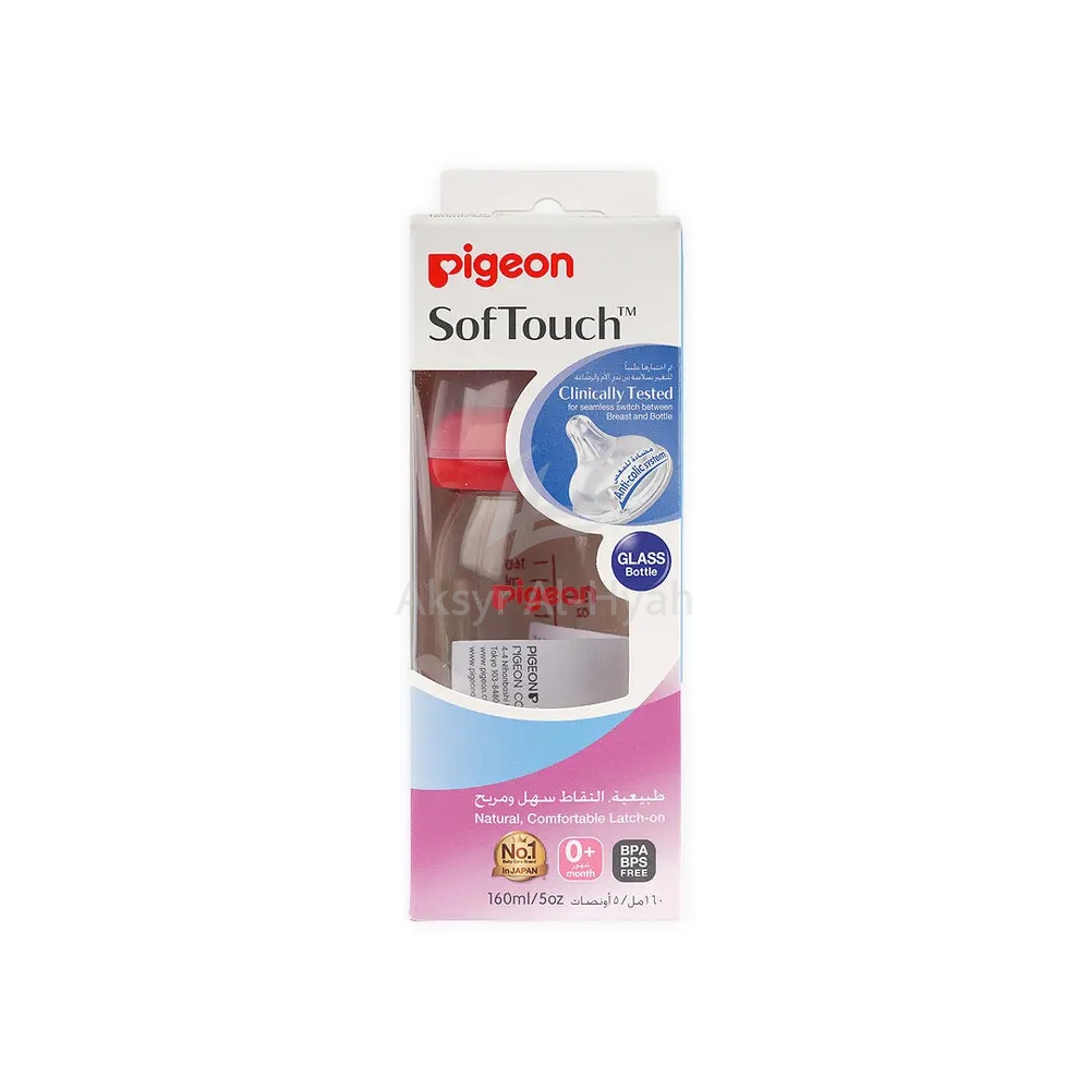 PIGEON SOF TOUCH GLASS BOTTLE 160ML #PA00487 2