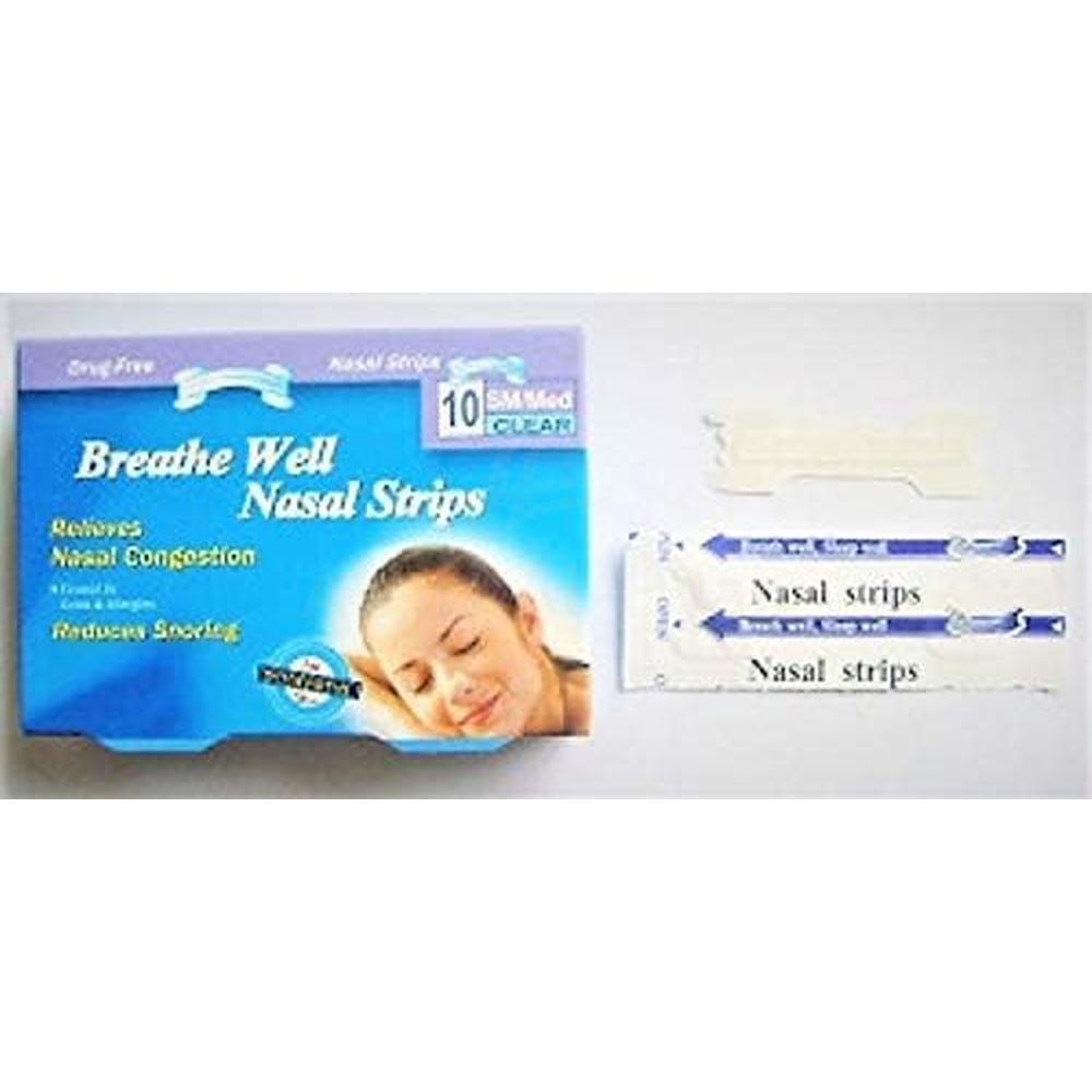 BREATHE WELL NASAL STRIPS S-M 10'S 1