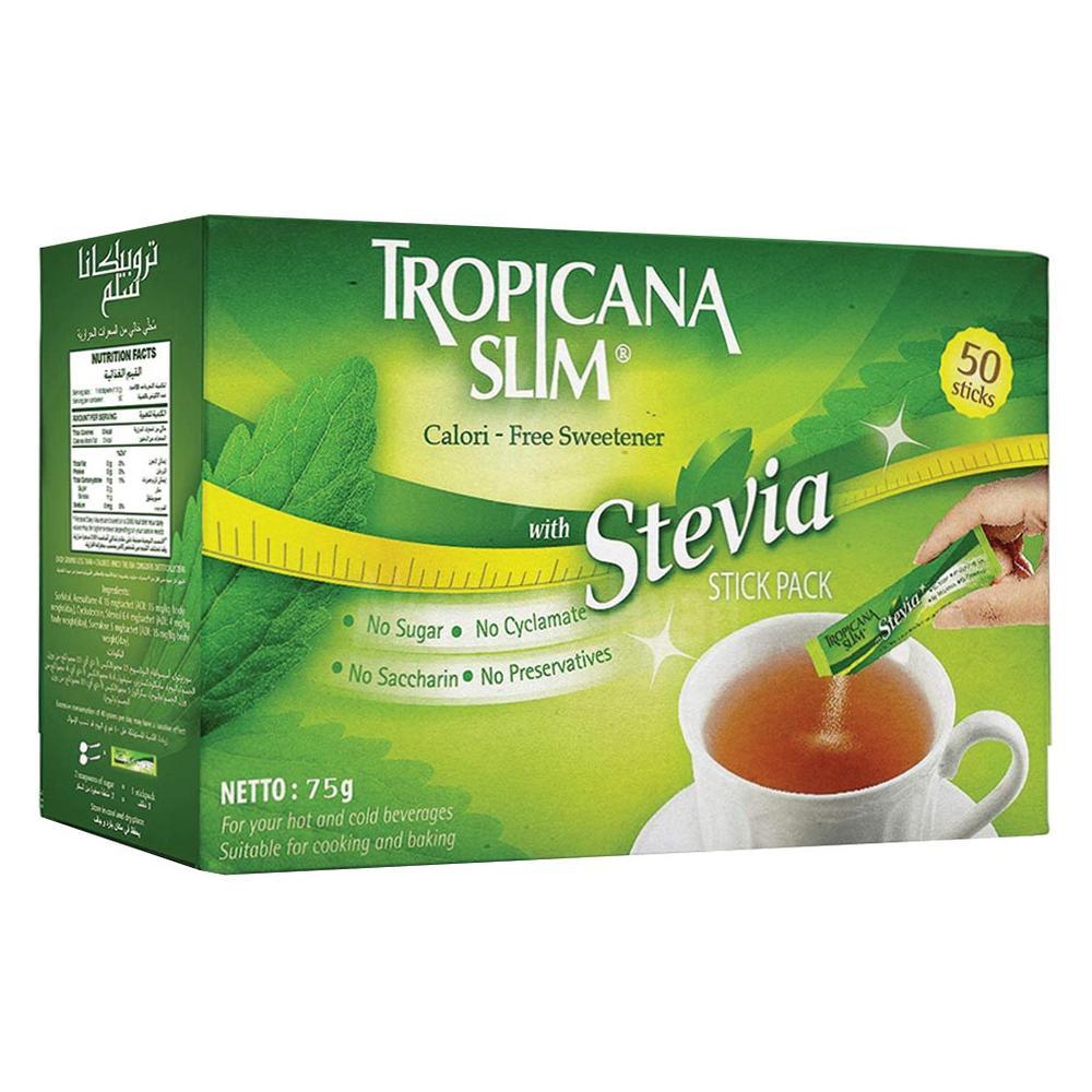 TROPICANA SLIM STEVIA STICKS 50'S