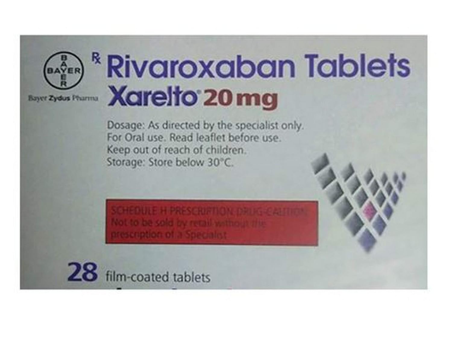 XARELTO 20MG TABLET 28'S 1