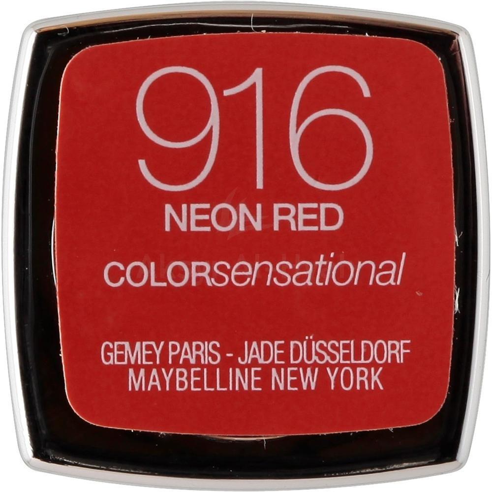 MAYBELLINE COLOR SENSATIONAL LIPSTICK NEON RED 916 #FM002344