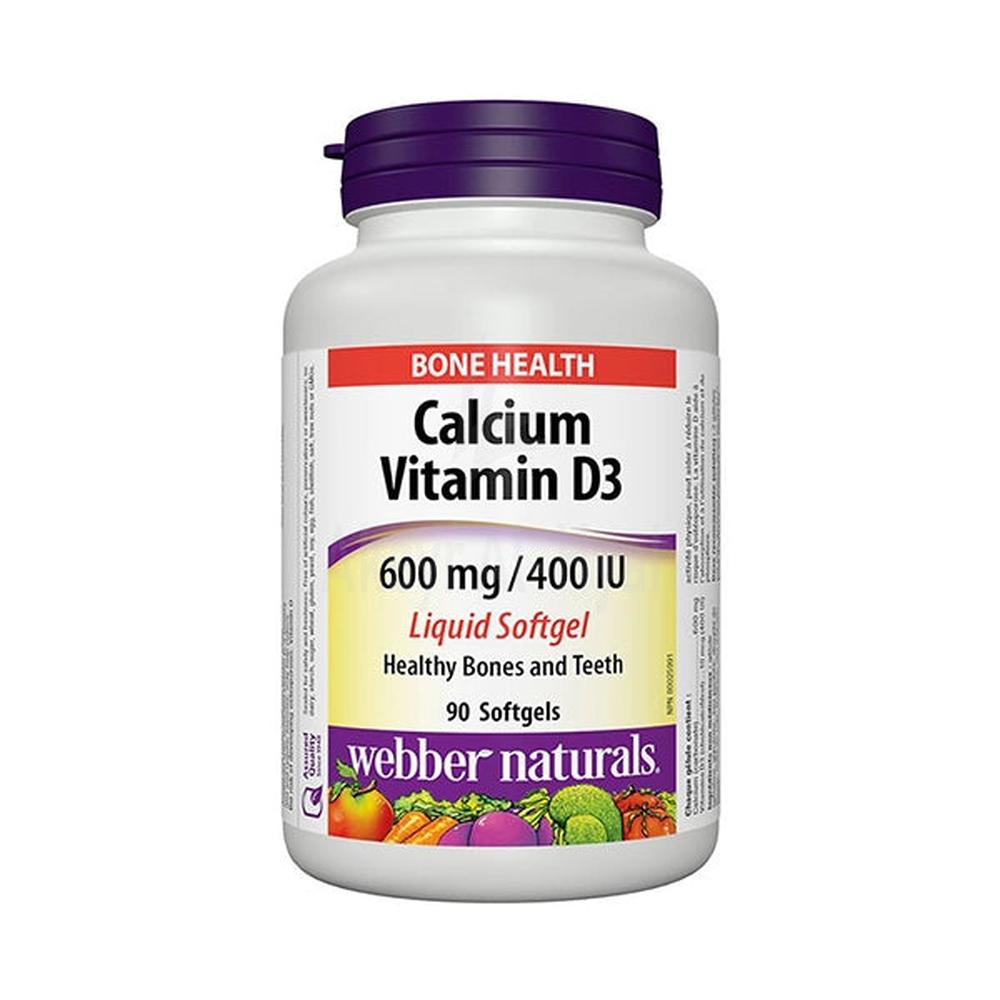 WN CALCIUM 600MG VITAMIN D3 LIQUID GEL 90'S