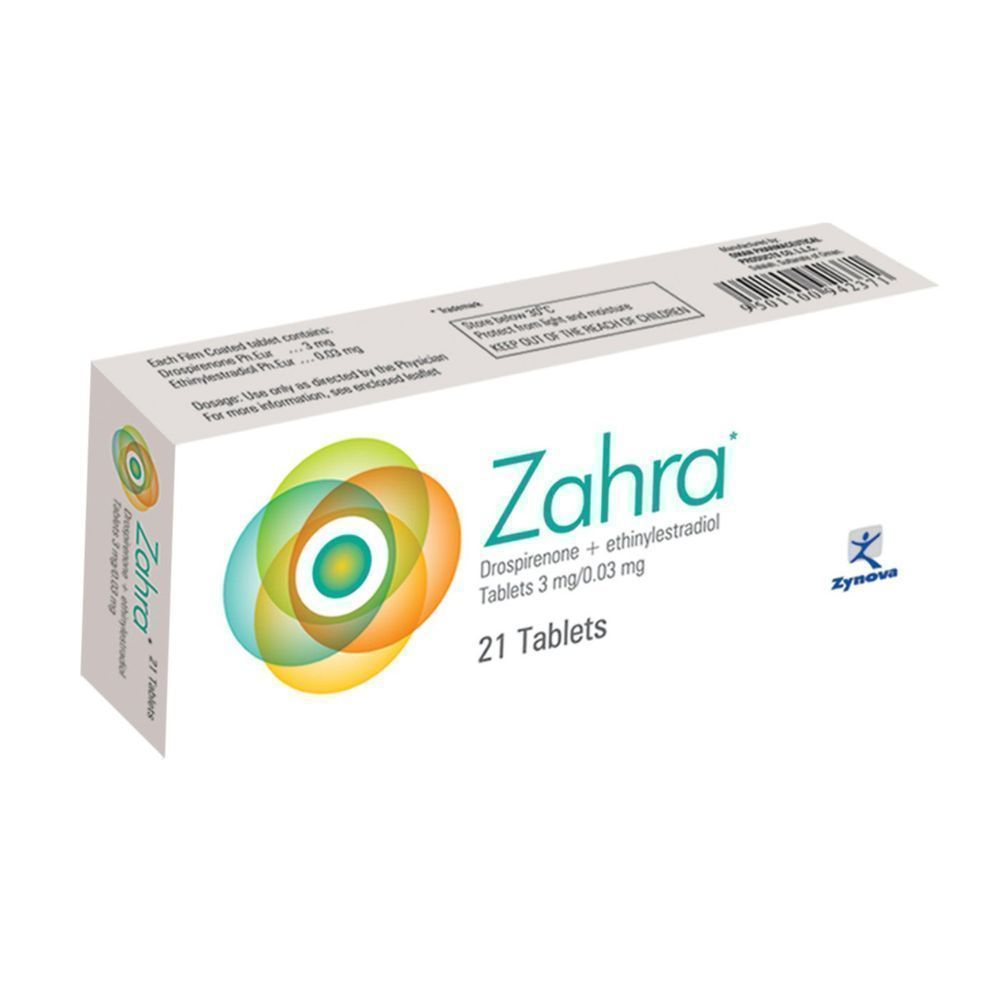 ZAHRA 3MG/0.03MG TABLET 21'S