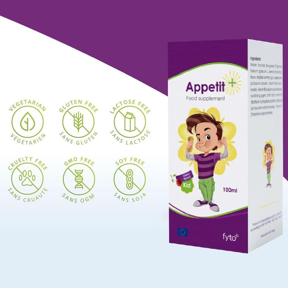 APPETIT + KIDS SYRUP CHERRY 100ML 2