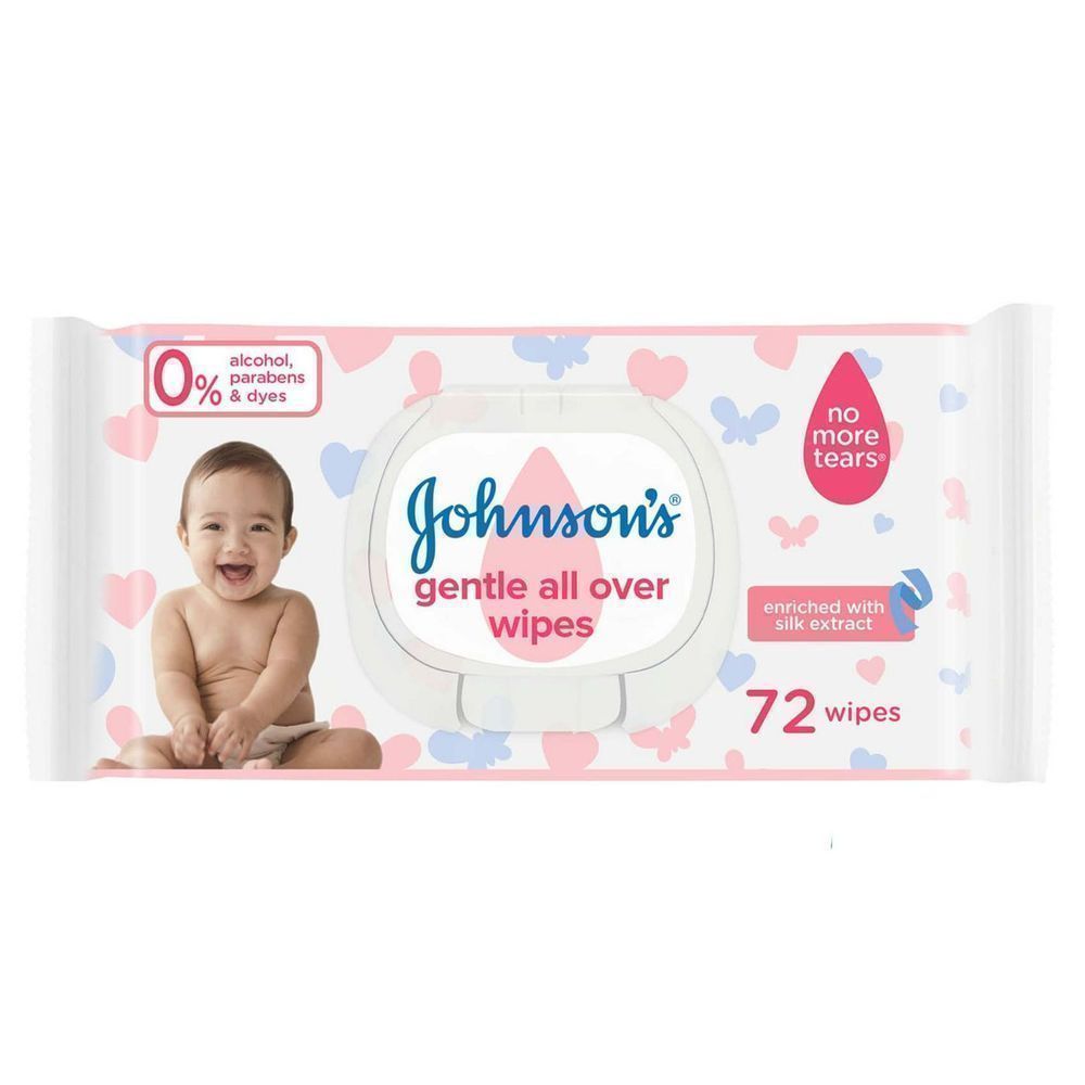J/J  BABY GENTLE ALL OVER WIPES 72'S #R207