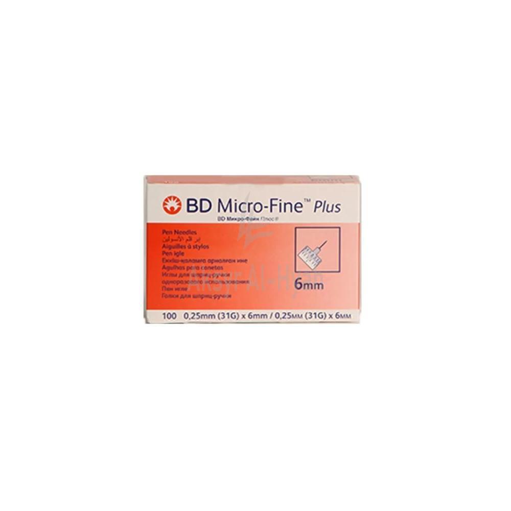 BD MICROFINE PLUS PEN NEEDLE 31G 6MM