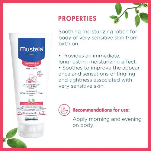 MUSTELA SOOTHING MOIST.BODY LOTION 200ML 2