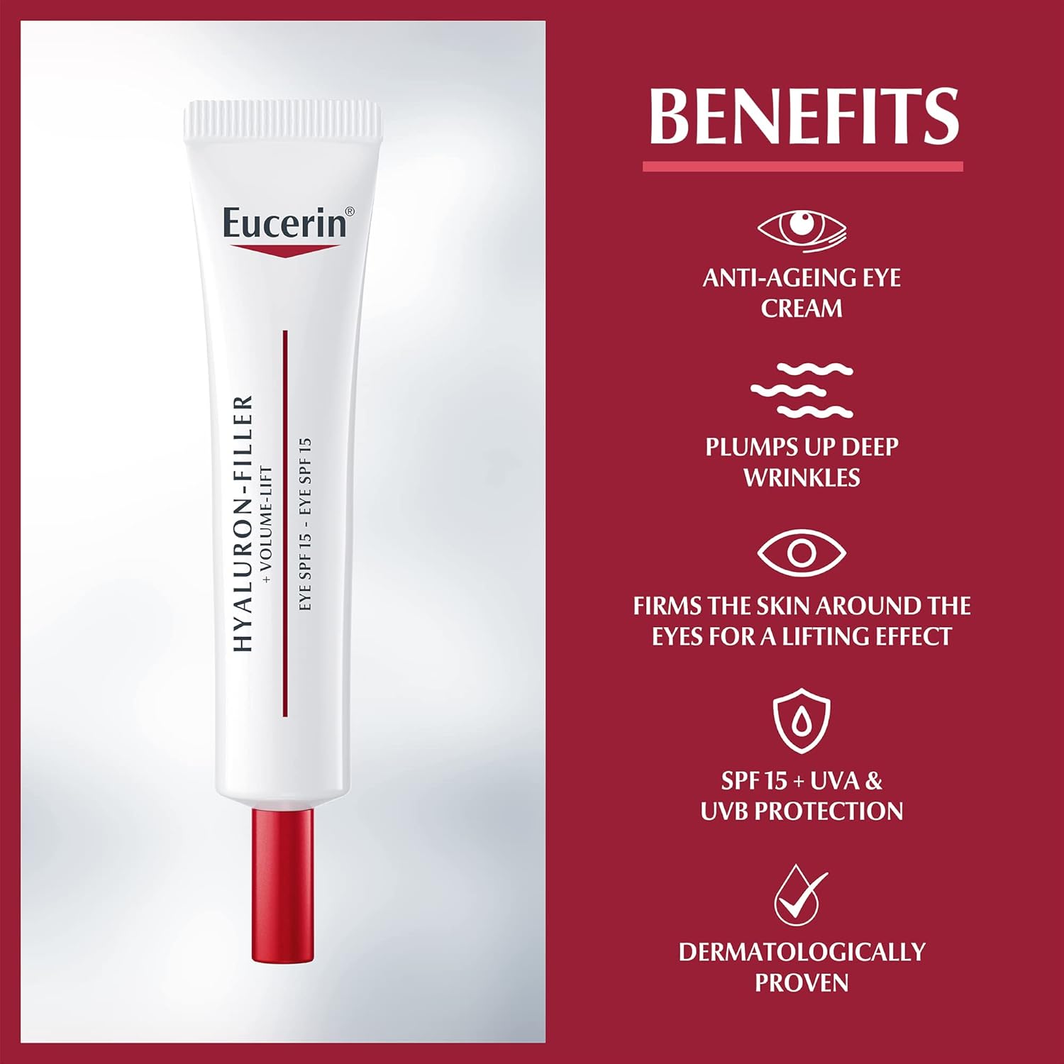 EUCERIN HYALURON FILLER+VOLUME LIFT EYE CREAM 15ML(89766) 4