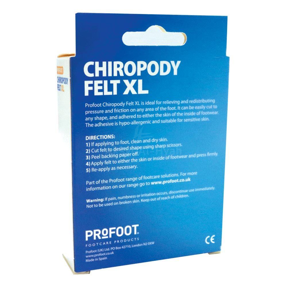 PF SELF-ADHESSIVE CHIROPODY FELT XL 1
