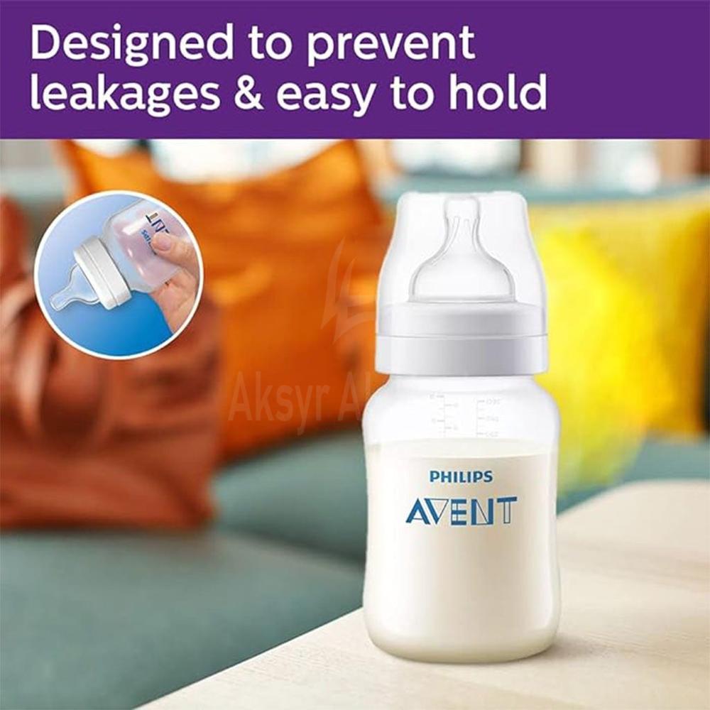 AVENT ANTI-COLIC AIR FREE FEEDING BOTTLE 1M+ 260ML(P) SCF813/14 #PA568
