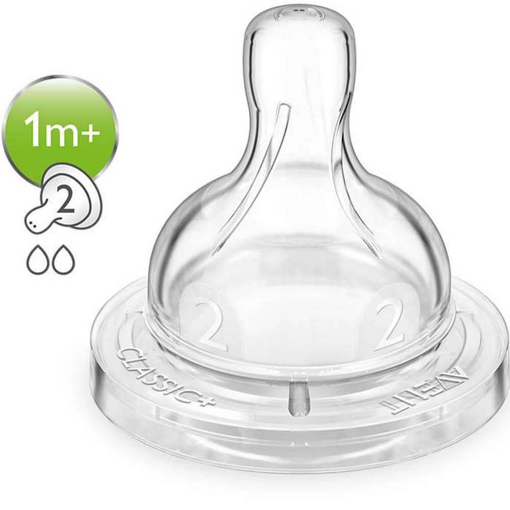 AVENT CLASSIC+ NIPPLE TEAT 1M+ 2'S SCF632/27 #PA007