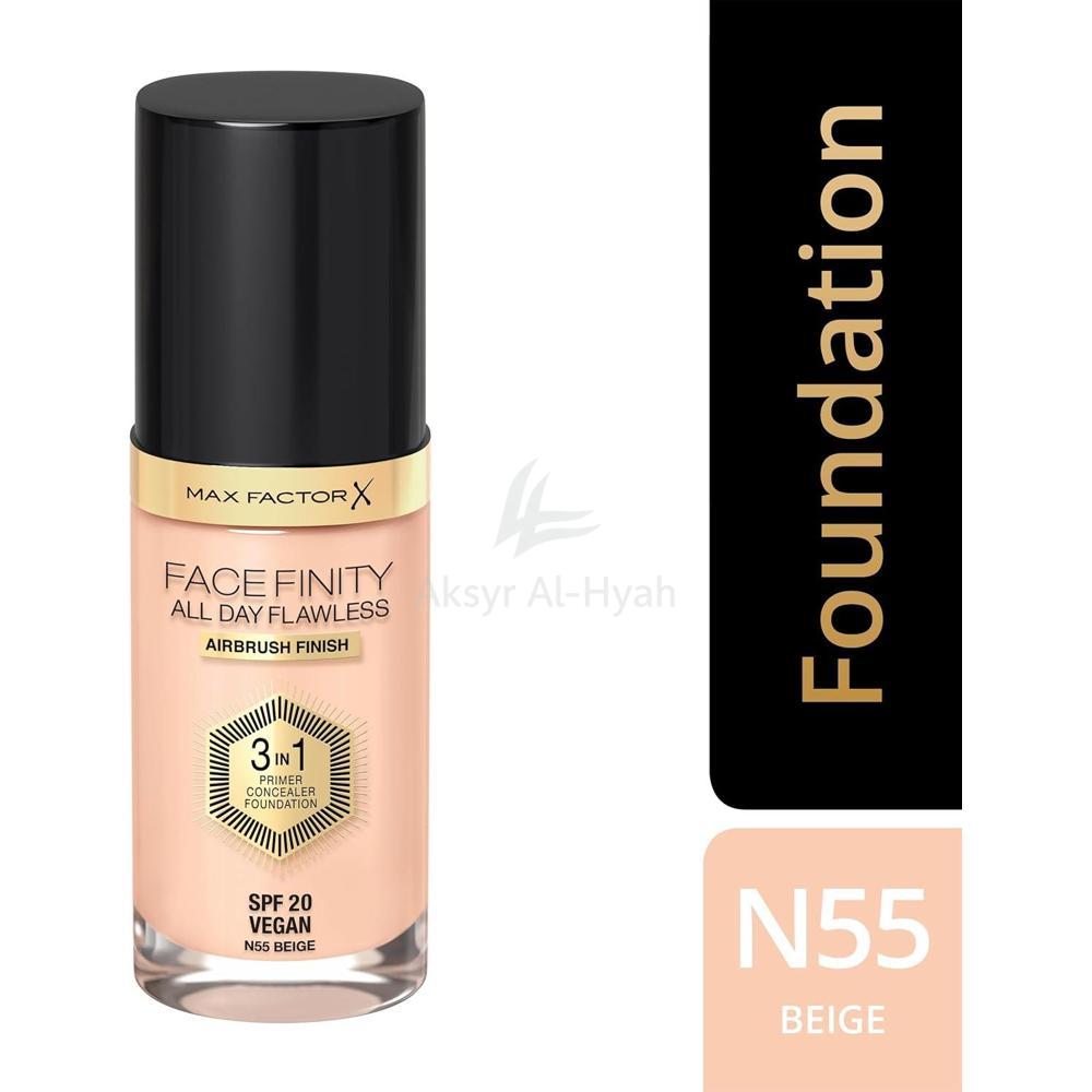MFX FACEFINITY 3 IN 1 SPF20 FOUNDATION 55 BEIGE 30ML