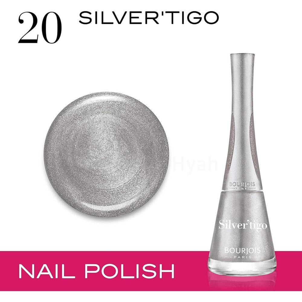 BJS 1 SECOND NAIL POLISH SILVER'TIGO 9ML