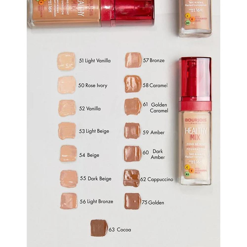 BJS HEALTHY MIX 16H FOUNDATION 50 ROSE IVORY 30ML 2