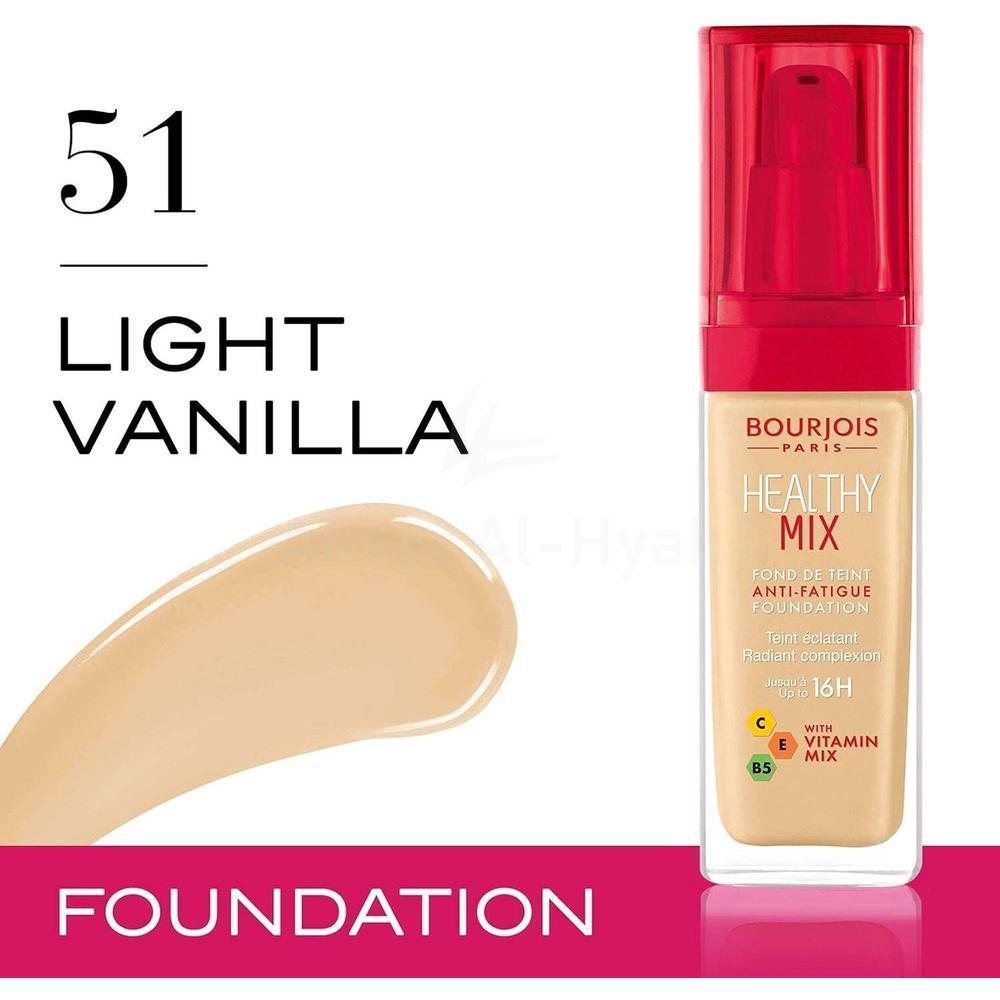 BJS HEALTHY MIX 16H FOUNDATION 51 LIGHT VANILLA 30ML 1