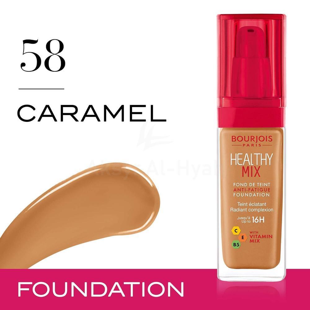 BJS HEALTHY MIX 16H FOUNDATION 58 CARAMEL 30ML 1