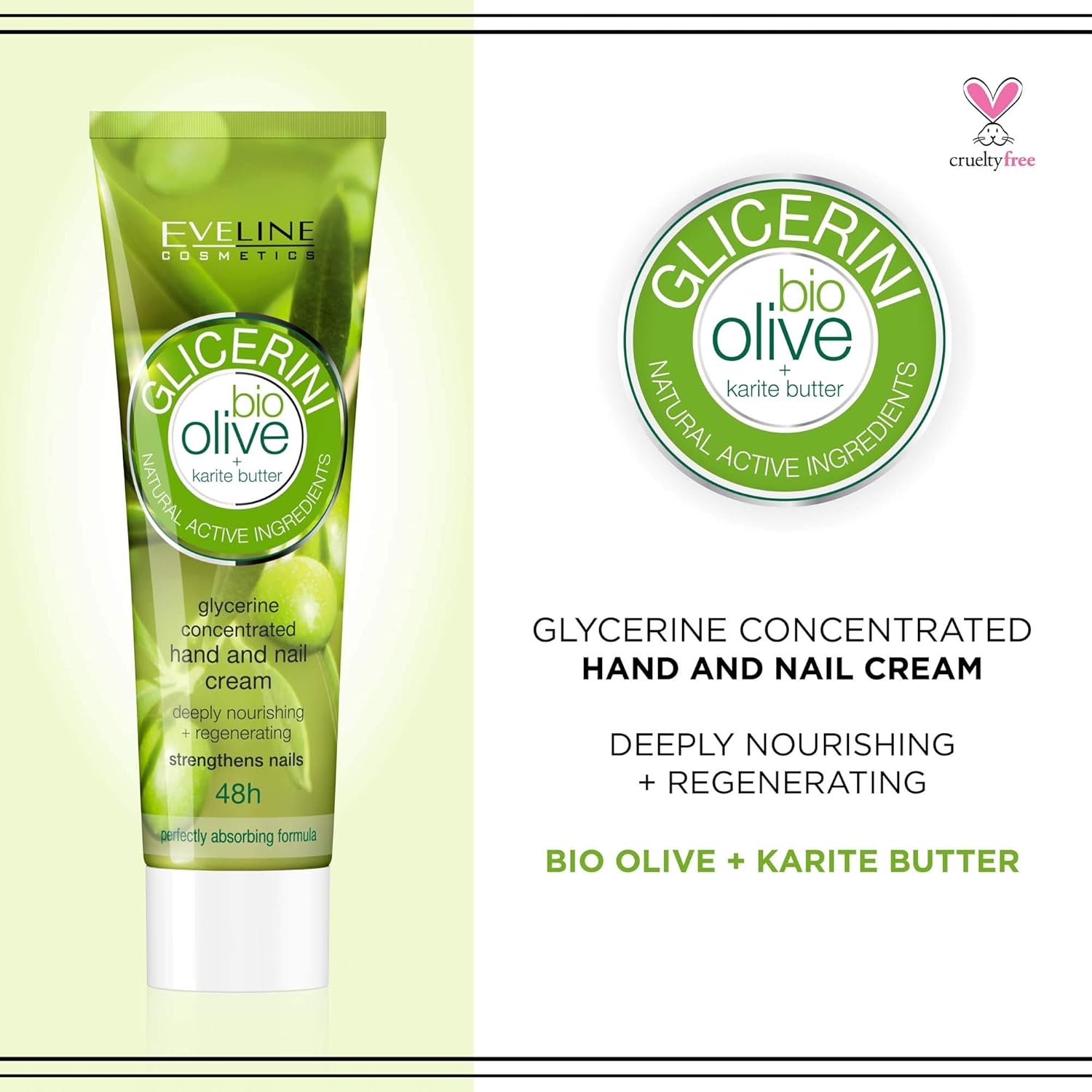 EVELINE GLICERINI BIO OLIVE HAND&NAIL CR.100ML#8457 1