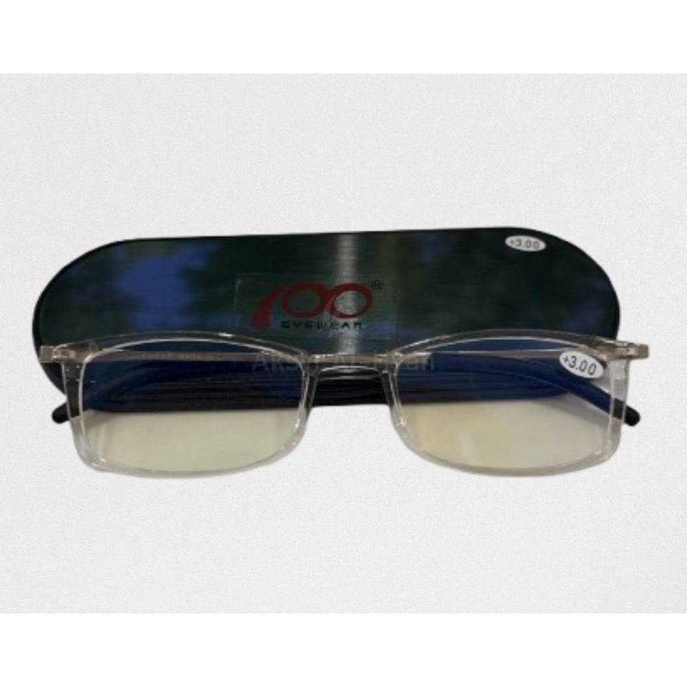 100 EYEWEAR TRANSPARENT +3.00