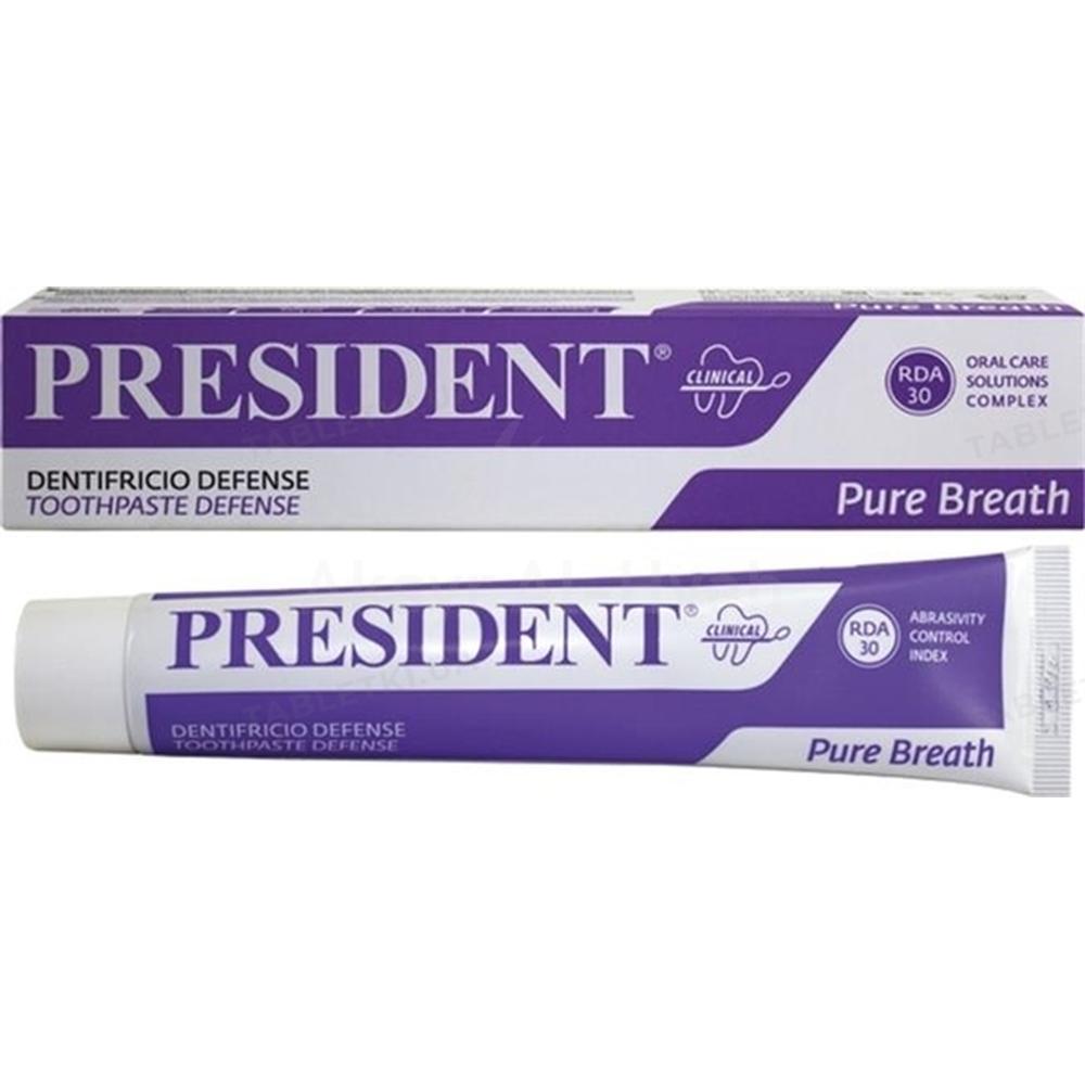 PRESIDENT PURE BREATH DEFENCE T/PASTE 75ML