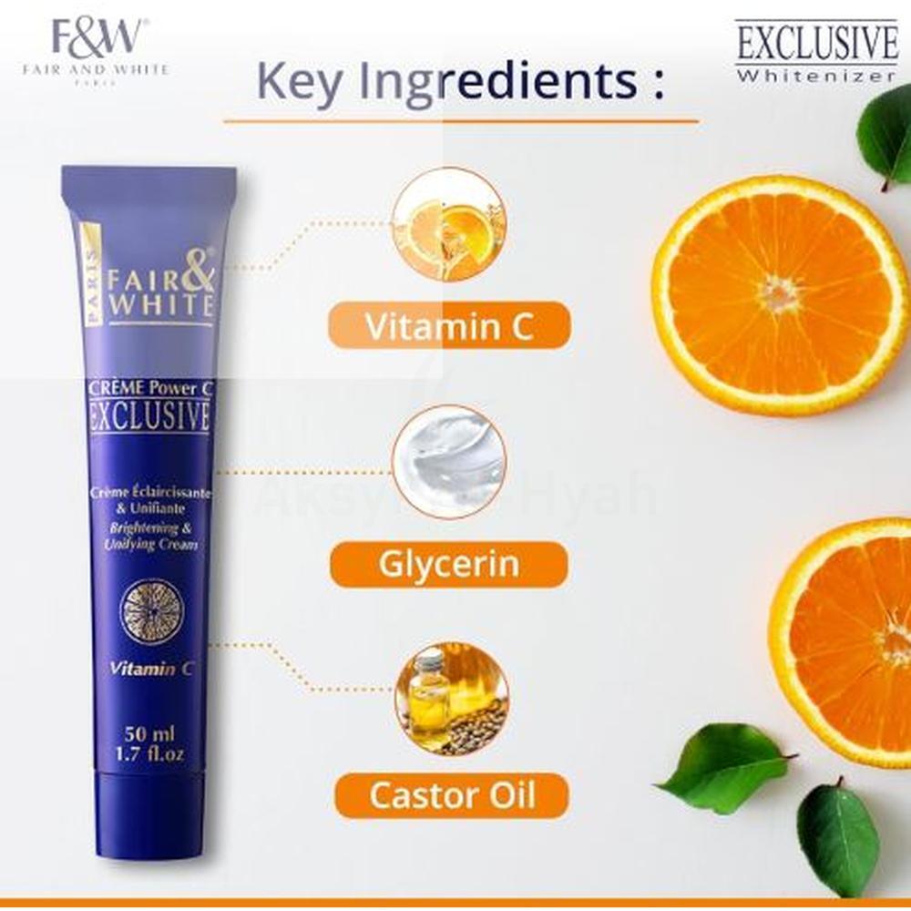 F&W EXCLUSIVE  WHITENIZER VIT.C  CREAM 50ML