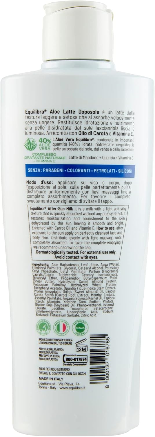 EQUILIBRA AFTER SUN MILK (ALOE VERA)200ML 1