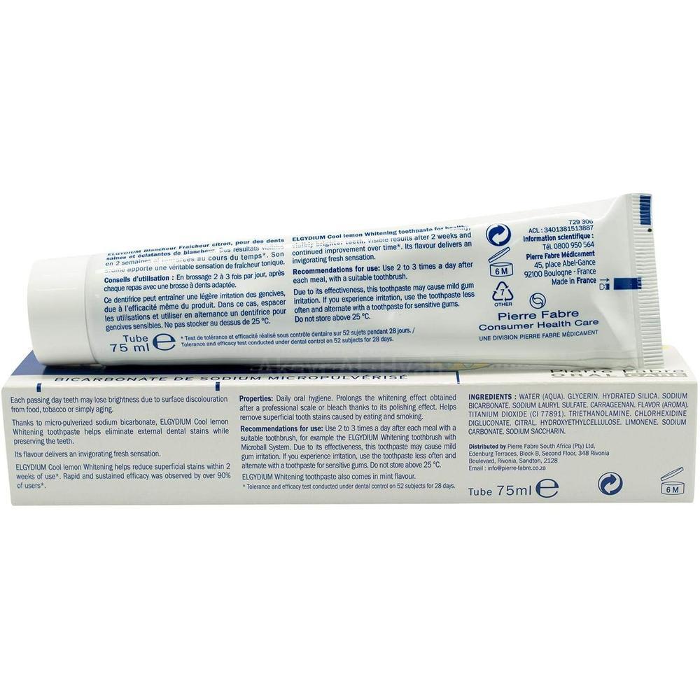ELGYDIUM WHITENING COOL LEMON  PASTE 75ML