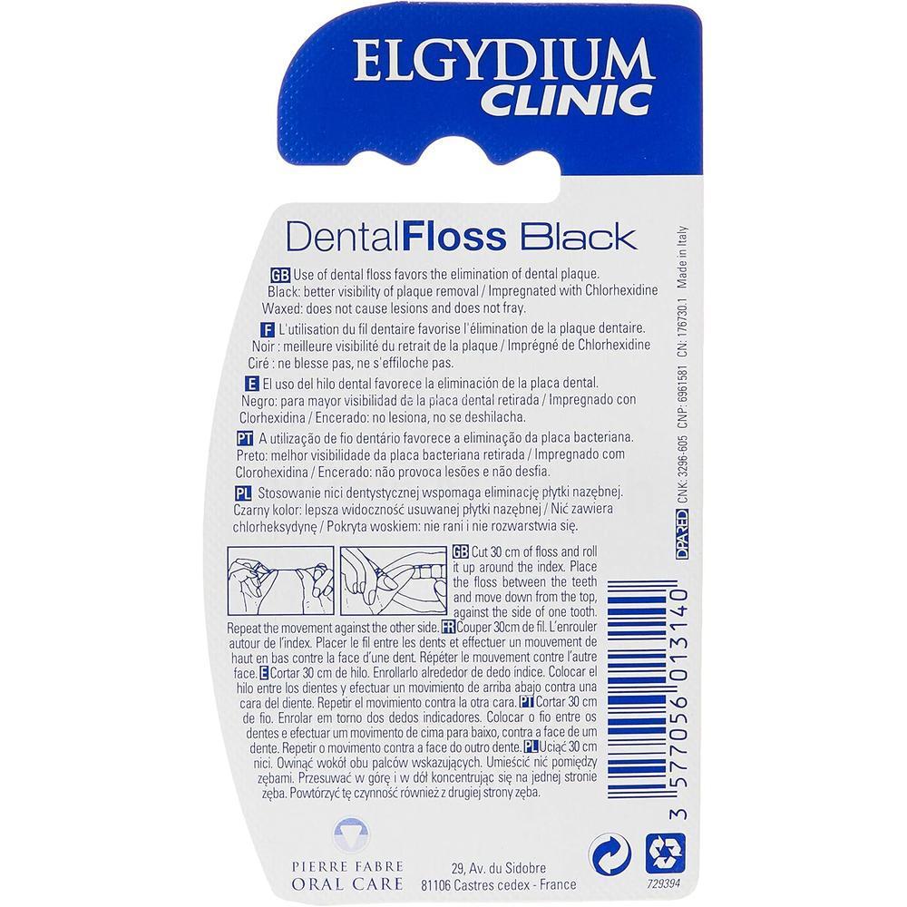 ELGYDIUM DENTAL FLOSS-CHLORHEXIDINE BLACK 1