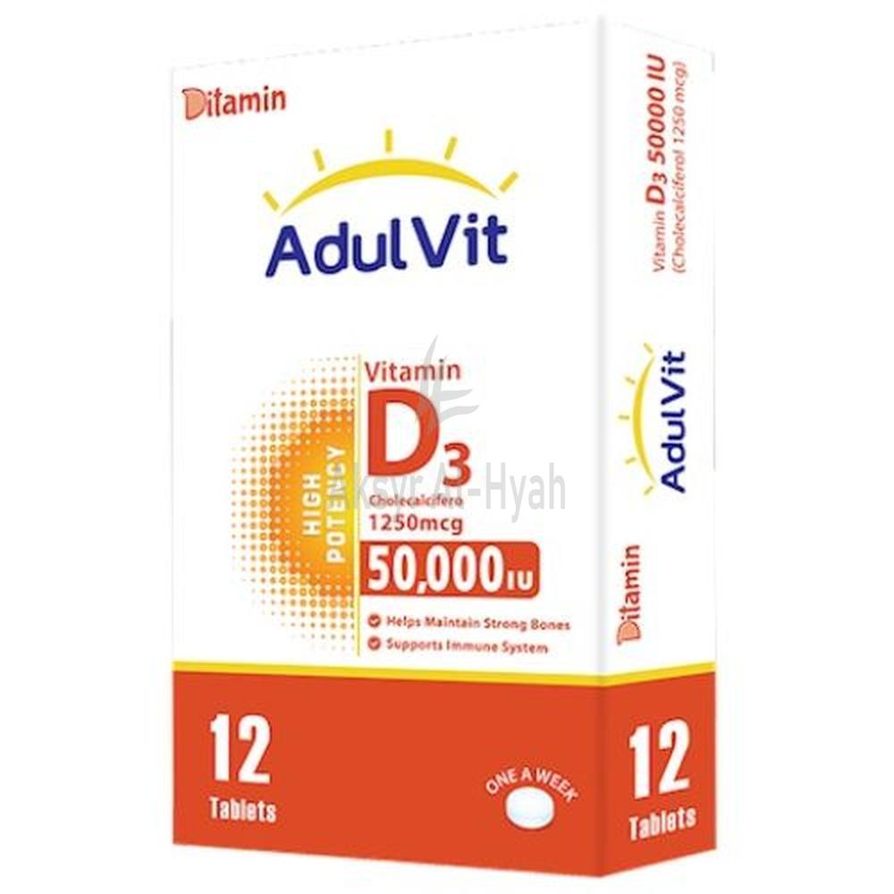 DITAMIN ADULVIT D3 50000 IU TAB 12'S