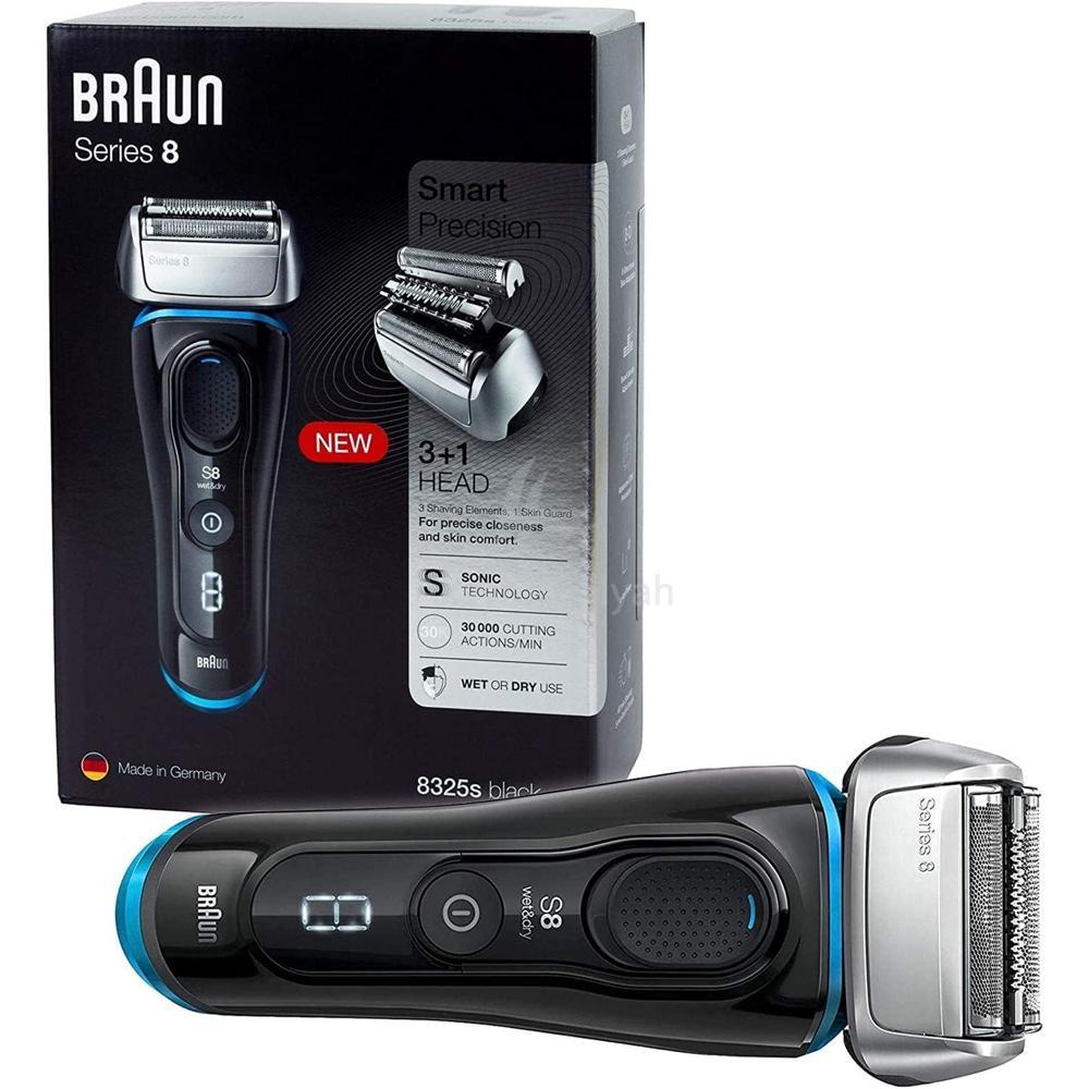 BRAUN 8325S SERIES 8 SHAVER W&D BLK/BLU 1