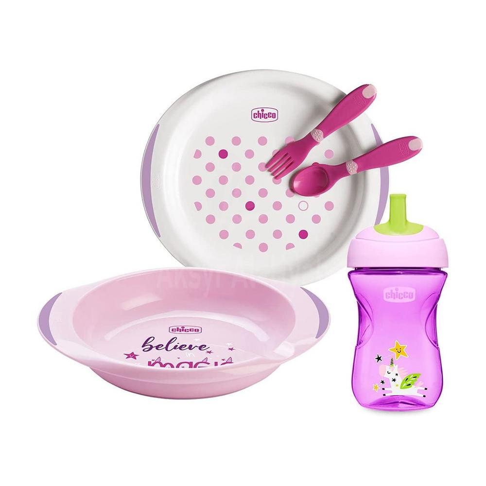 CHICCO BABY WEANING SET 12M+ GIRL #162011