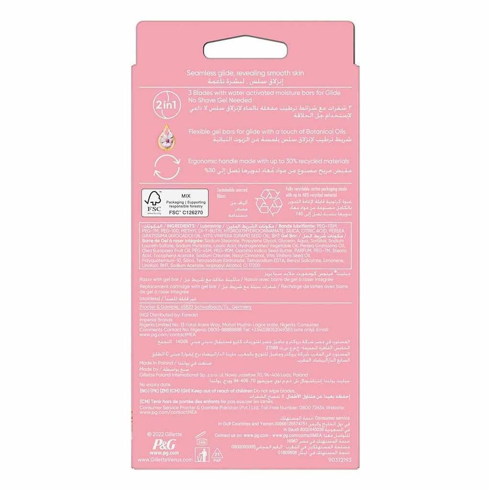 GILLETTE VENUS COMFORTGLIDE SPA BRZ 2 IN 1 RAZOR 1+2'S #1000 7