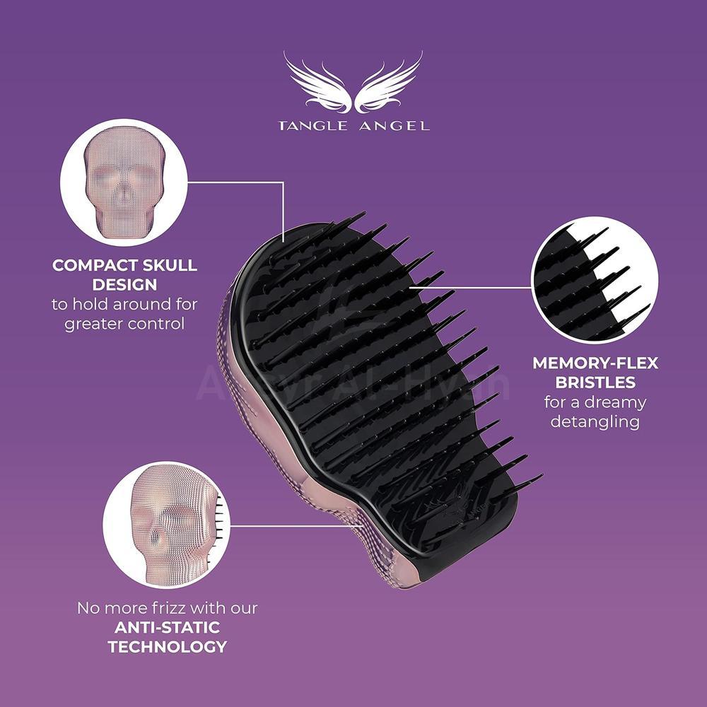 TANGLE ANGEL REBEL  HAIR BRUSH PINK CHROME 2
