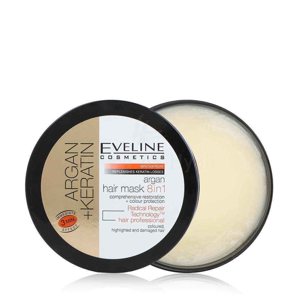 EVELINE ARGAN+KERATIN 8 IN 1 HAIR MASK300ML(7882) 3
