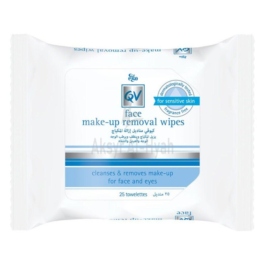 EGO QV FACE MAKE UP REMOVAL WIPES 25'S #585441