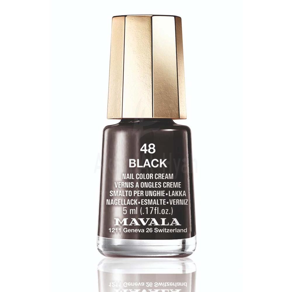MAVALA NAIL POLISH BLACK 5ML #48