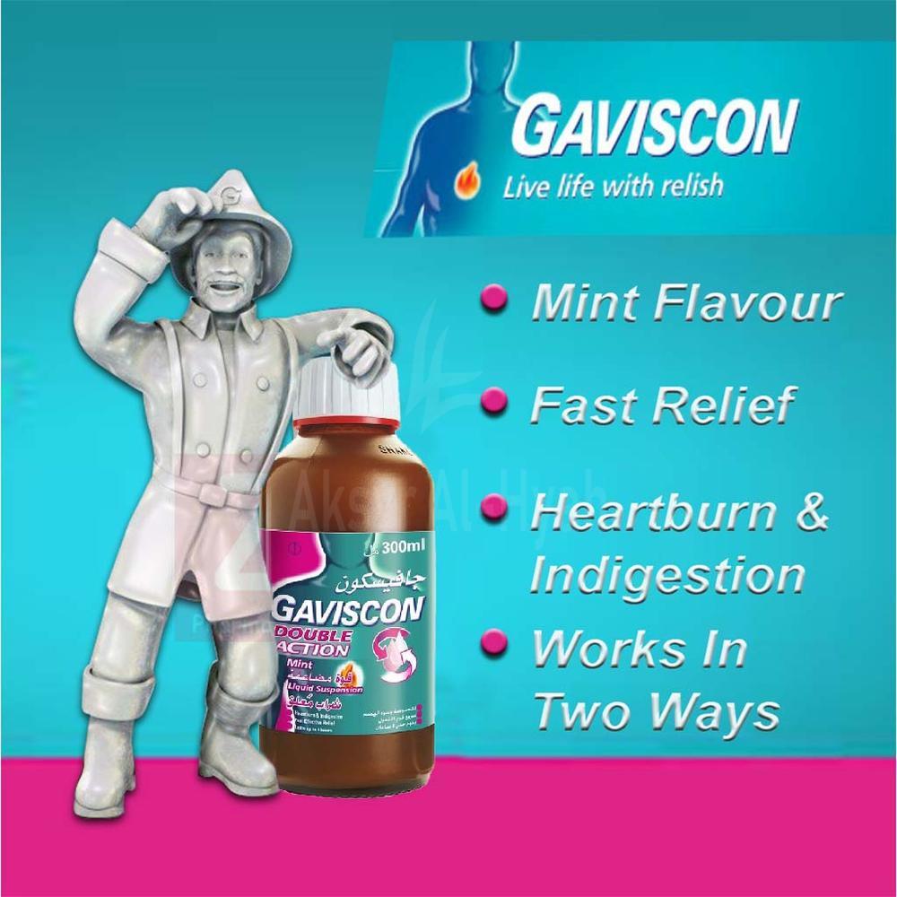 GAVISCON DOUBLE ACTION LIQUID 300ML 2
